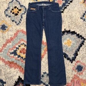 Texas Jeans Made In USA Womens 12 /‎ 31 Dark Stretch Cotton Denim Straight Leg